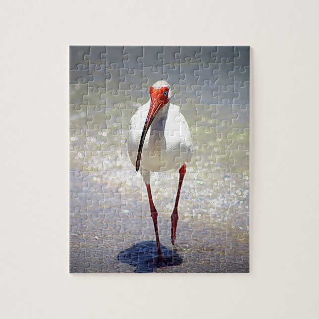 White Ibis Strut Jigsaw Puzzle (Vertical)