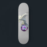 White Ice Dragon with Magical Sphere Skateboard<br><div class="desc">This design may be personalised by choosing the customise option to add text or make other changes. If this product has the option to transfer the design to another item, please make sure to adjust the design to fit if needed. Contact me at colorflowcreations@gmail.com if you wish to have this...</div>