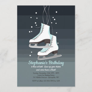 White Ice Skates Invitation