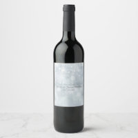 White Ice Snowflakes Winter Wonderland Wine Labels