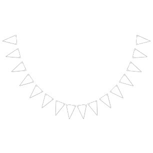 White icon featuring minimalist line art with grap bunting 