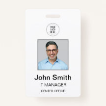 White ID badge