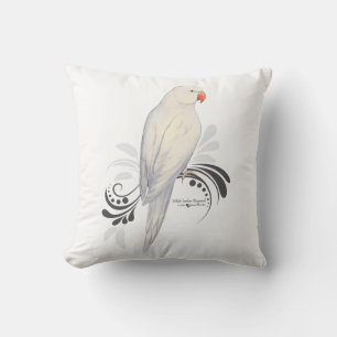 White Indian Ringneck Parrot Cushion