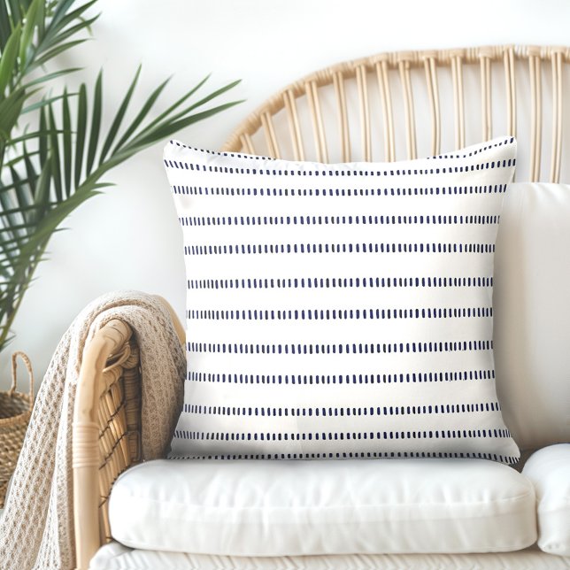 White Indigo Blue Throw Pillow (Creator Uploaded)