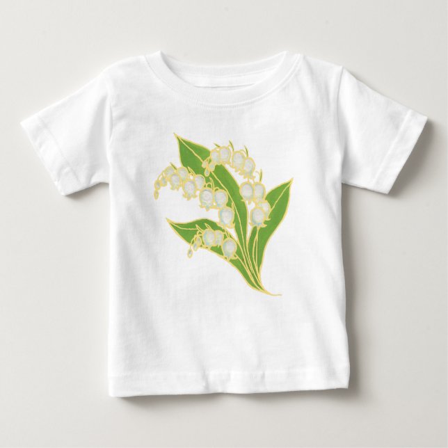 White Infant T-shirt: Lily of the Valley Baby T-Shirt (Front)