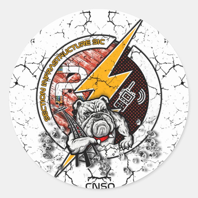 WHITE INFRA COLLECTION CLASSIC ROUND STICKER (Front)