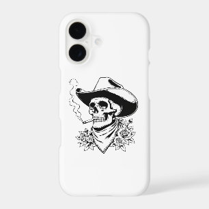 White iPhone 17 Case with Skeleton Halloween Desig