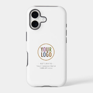 White iPhone 17 Tough Case Custom Business Logo