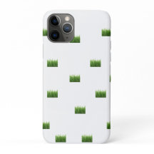 White iPhone Case with Green Grass Patch – Nature