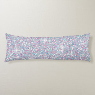 White iridescent glitter body cushion