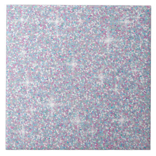White iridescent glitter ceramic tile