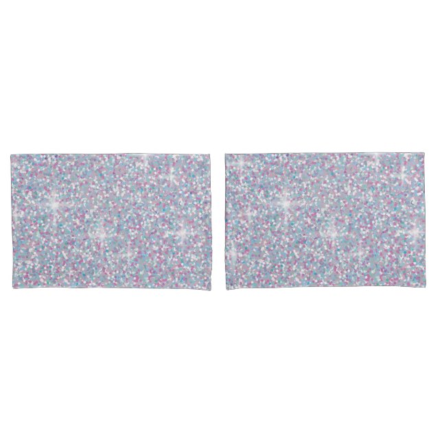 White iridescent glitter pillowcase (Front-Set)