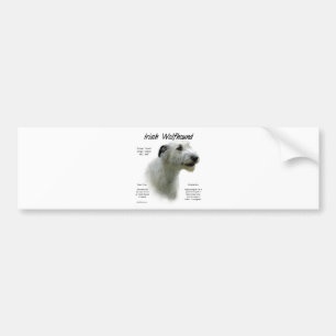 White Irish Wolfhound History Bumper Sticker