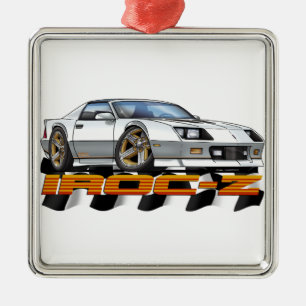 White IROC Z Metal Ornament