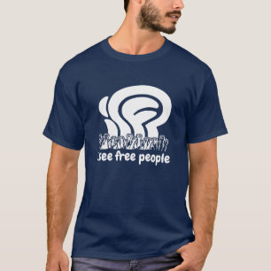 white isfp I See Free People Freedom Raised Fists T-Shirt