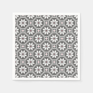 White isolated lace on CUSTOMIZE black background Napkin