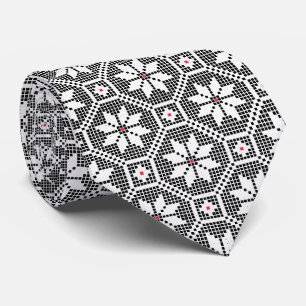 White isolated lace on CUSTOMIZE black background Tie