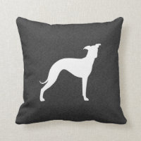 White Italian Greyhound Silhouette Iggy Dog Grey