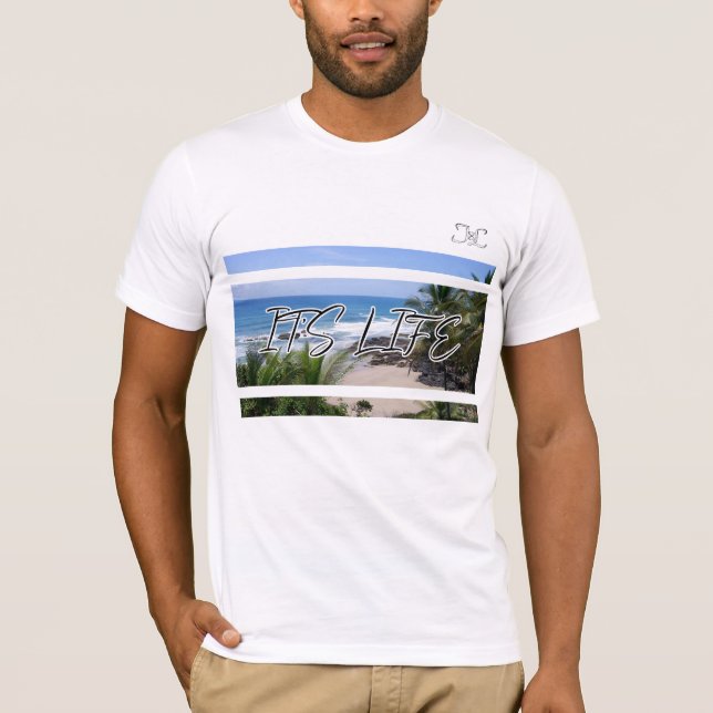 White It's Life beach t-shirt (Front)