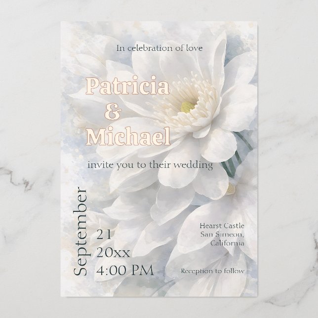 White Ivory Quiet Luxury Romantic Elegant Wedding  (Front)