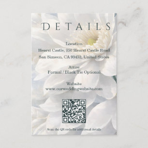 White Ivory Quiet Luxury Romantic Elegant Wedding Enclosure Card