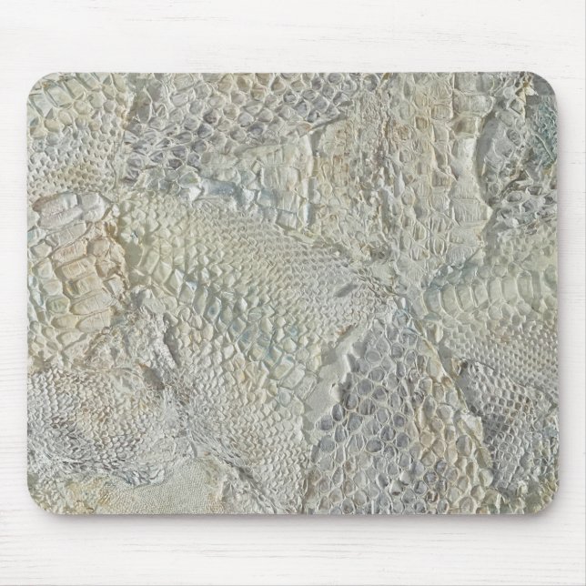 White Ivory Snakeskin Mousepad (Front)