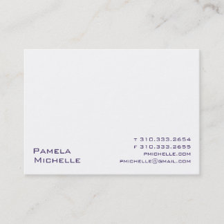 White IX Business Card