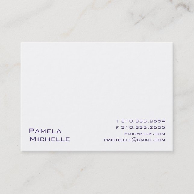 White IX Business Card (Front)