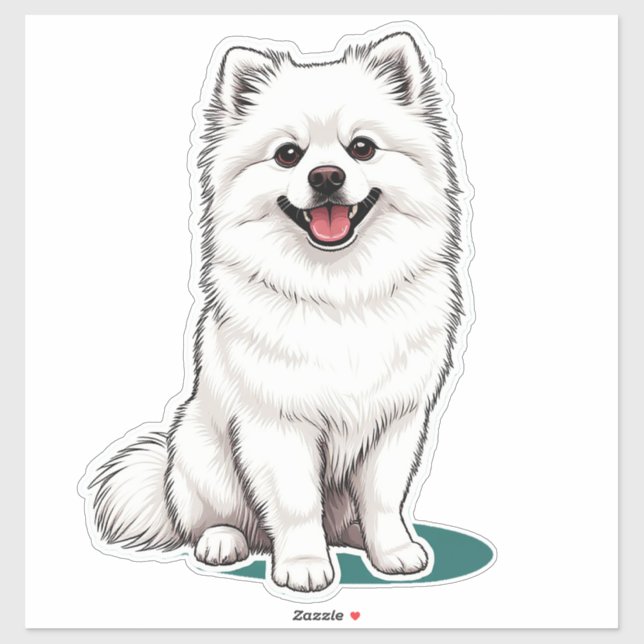 White Japanese Spitz (Sheet)