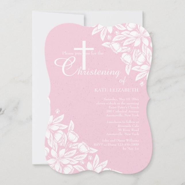 White Jasmine Invitation (Front)