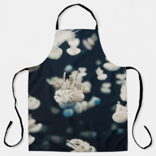 WHITE JELLYFISH UNDERWATER PHOTO APRON