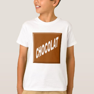 White Jersey T-shirt children Design CHOCOLAT
