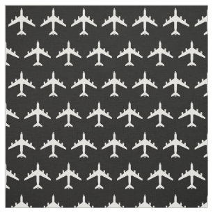White KC-135 Refueling Jet Aeroplane on Black Fabric