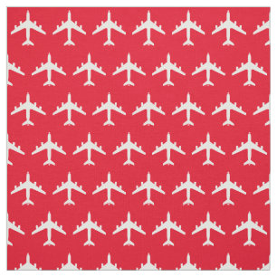 White KC-135 Refueling Jet Aeroplane on Red Fabric