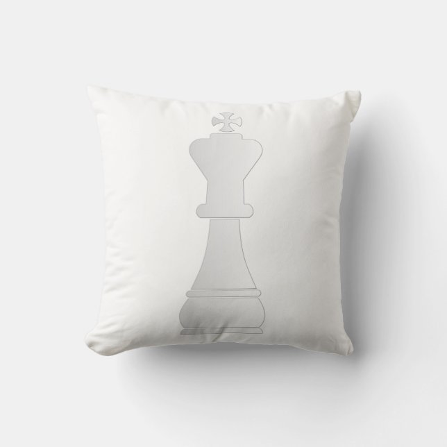 White king chess piece cushion (Front)