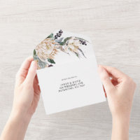 White King Protea All in One Wedding Invitation