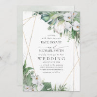 White King Protea Orchids Tropical Floral Wedding