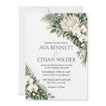 White King Protea Orchids Tropical Wedding