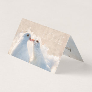 White Kissing Doves - Love customisable