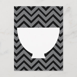 White-Kitchen - bowl on chevron. Postcard