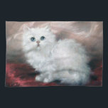 White Kitten, Carl Kahler Tea Towel<br><div class="desc">Carl Kahler,  also Karl Kahler (12 September 1856–18 April 1906),  was an Austrian genre and animal painter,  particularly known for his paintings of cats. Quote:Wikipedia</div>