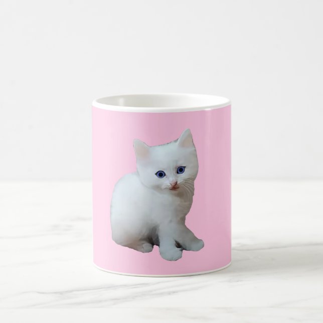 White Kitten Coffee Mug (Center)