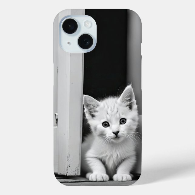 White Kitten In Doorway Case-Mate iPhone Case (Back)