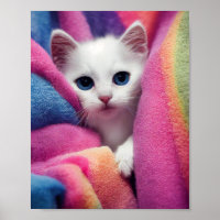 White Kitten - Rainbow Critters Collection
