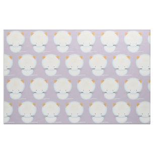 White Kittens Pattern Nursery Fabric