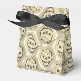White Kitty Ice Cream Cone  Favour Box