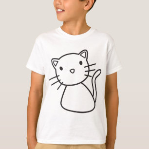 white kitty t-shirt