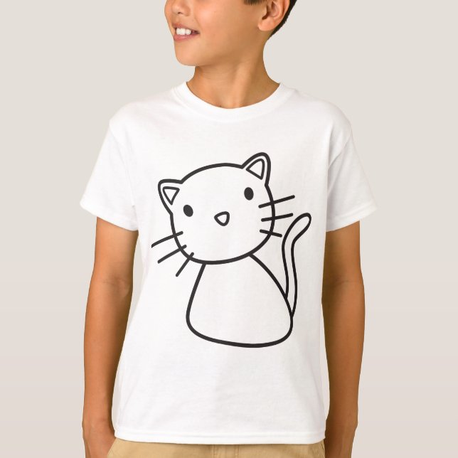 white kitty t-shirt (Front)