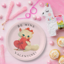 White Kitty Vintage Be Mine Valentine