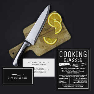 White Knife, Gourmet, Cooking Classes Advertising Flyer